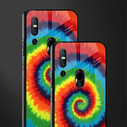 tie and dye glass case for vivo v15 image-2