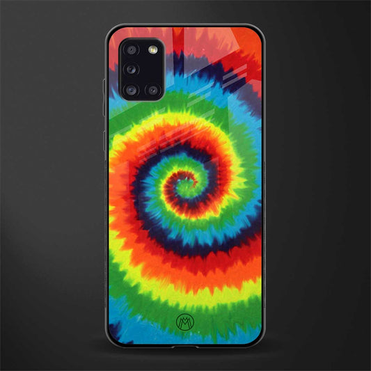 tie and dye glass case for samsung galaxy a31 image