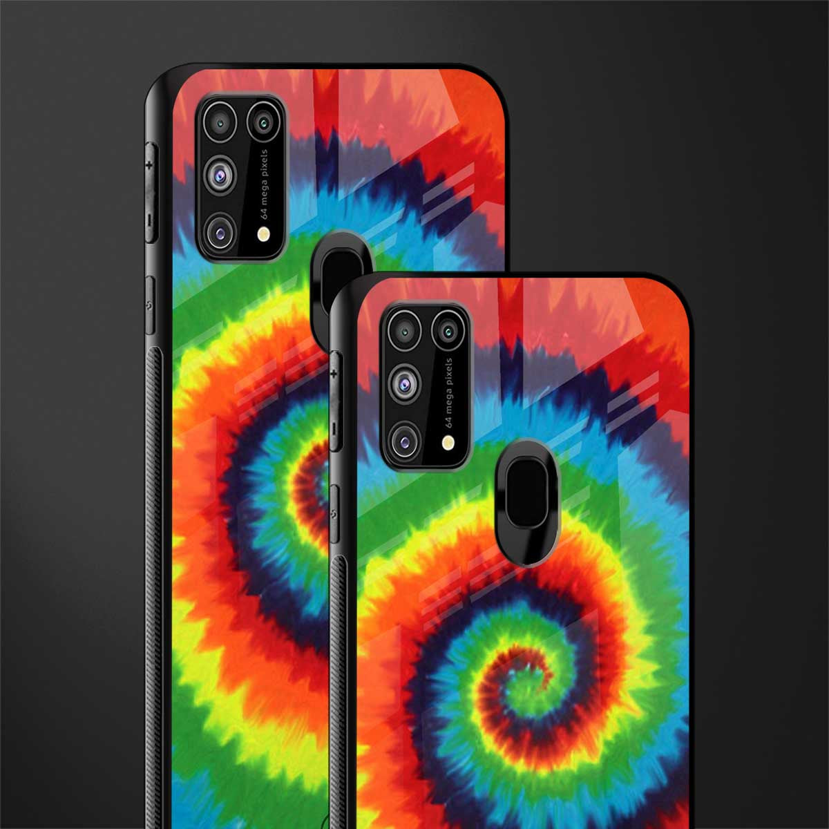 tie and dye glass case for samsung galaxy f41 image-2