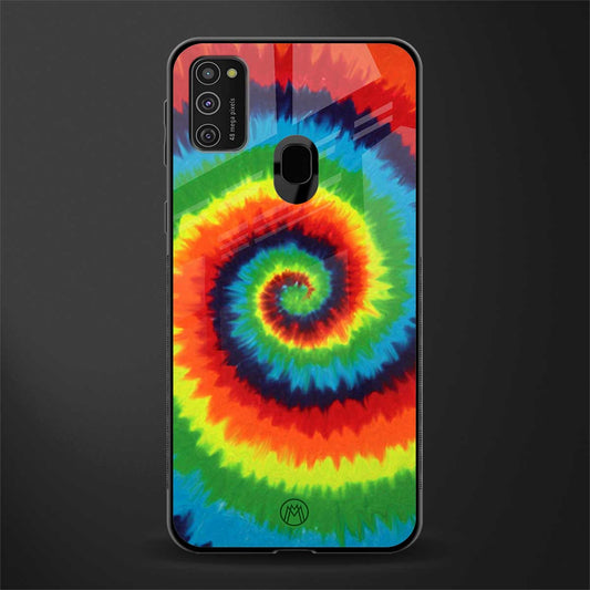 tie and dye glass case for samsung galaxy m30s image
