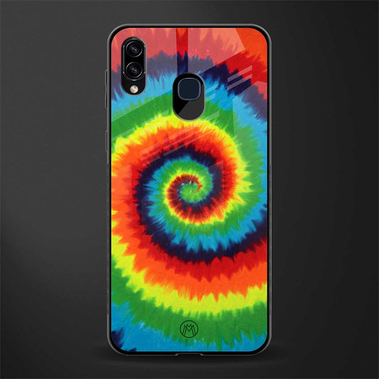 tie and dye glass case for samsung galaxy a30 image