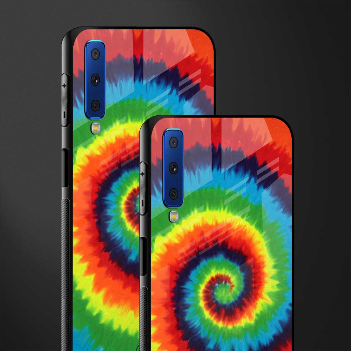 tie and dye glass case for samsung galaxy a7 2018 image-2
