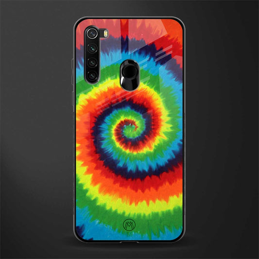tie and dye glass case for redmi note 8 image