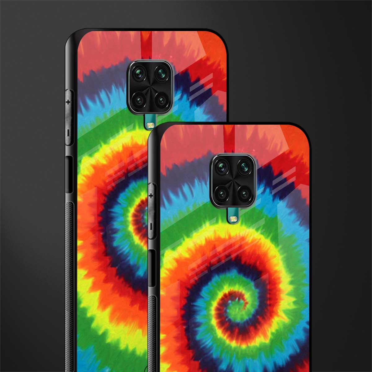 tie and dye glass case for redmi note 9 pro max image-2