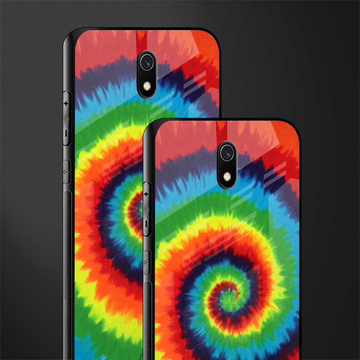 tie and dye glass case for redmi 8a image-2