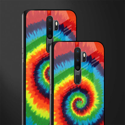 tie and dye glass case for oppo a5 2020 image-2