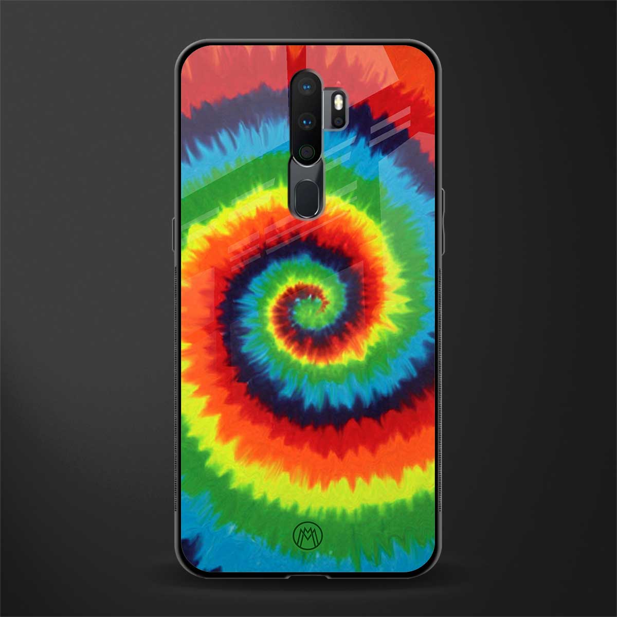 tie and dye glass case for oppo a5 2020 image