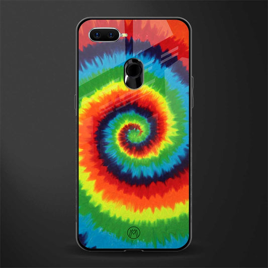 tie and dye glass case for oppo a7 image