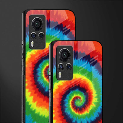tie and dye glass case for vivo x60 pro image-2