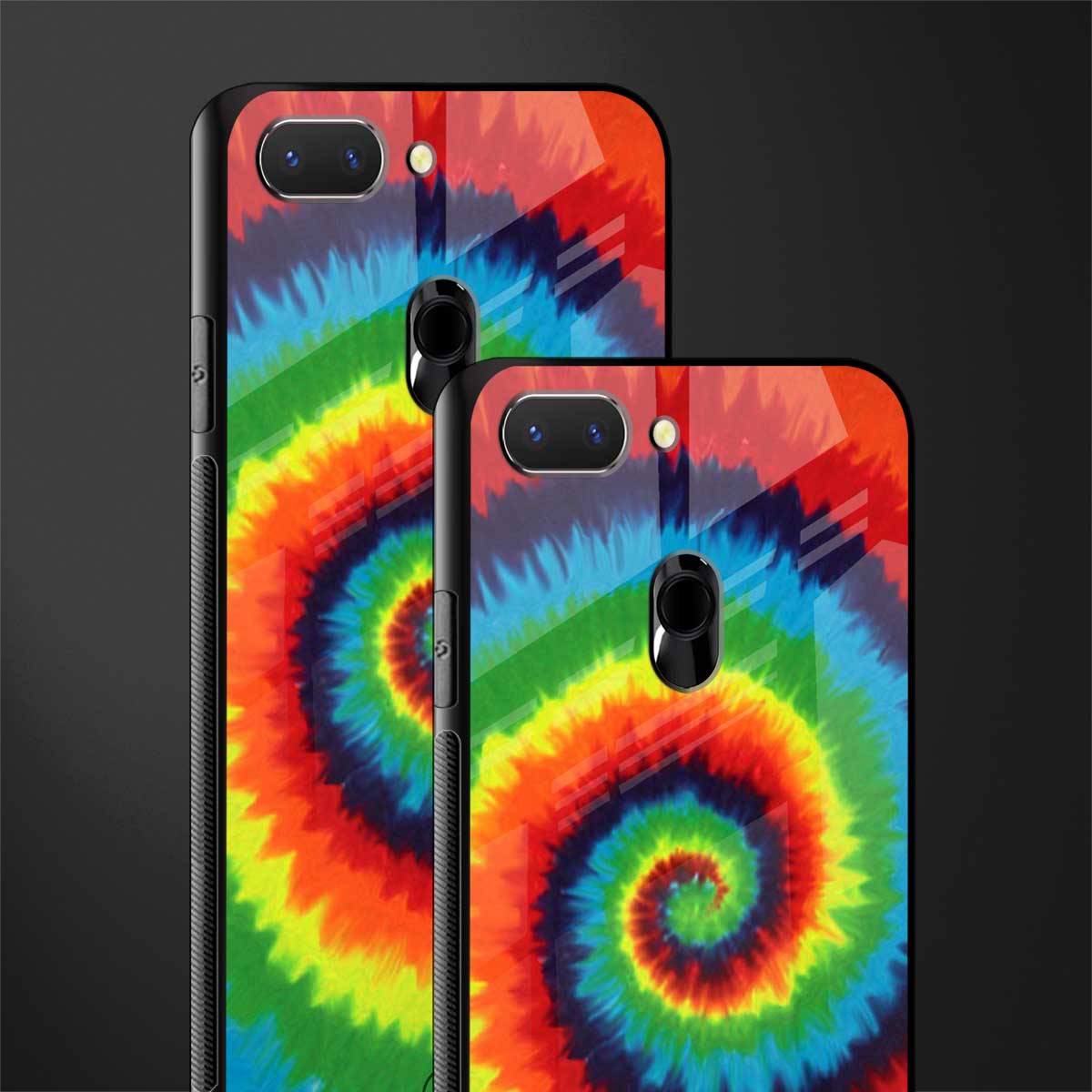 tie and dye glass case for oppo a5 image-2