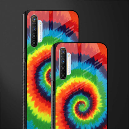 tie and dye glass case for realme xt image-2