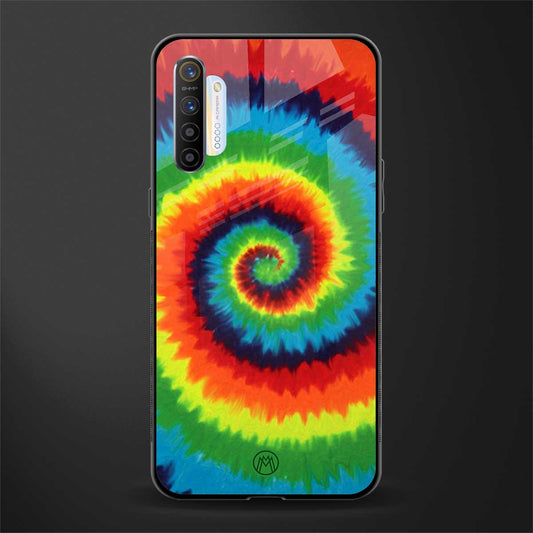 tie and dye glass case for realme xt image