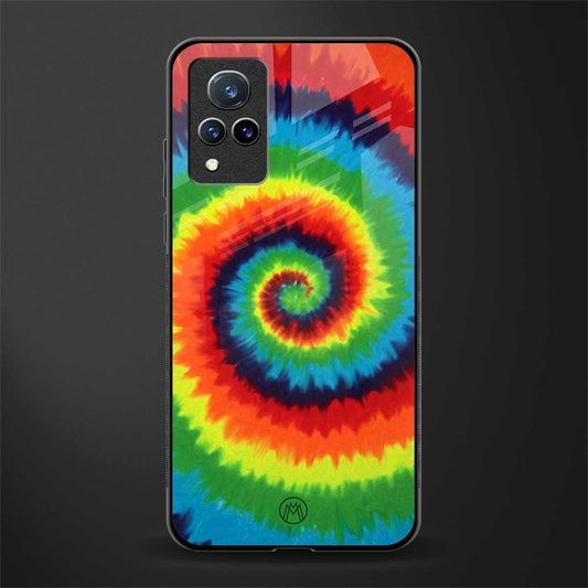 tie and dye glass case for vivo v21 5g image