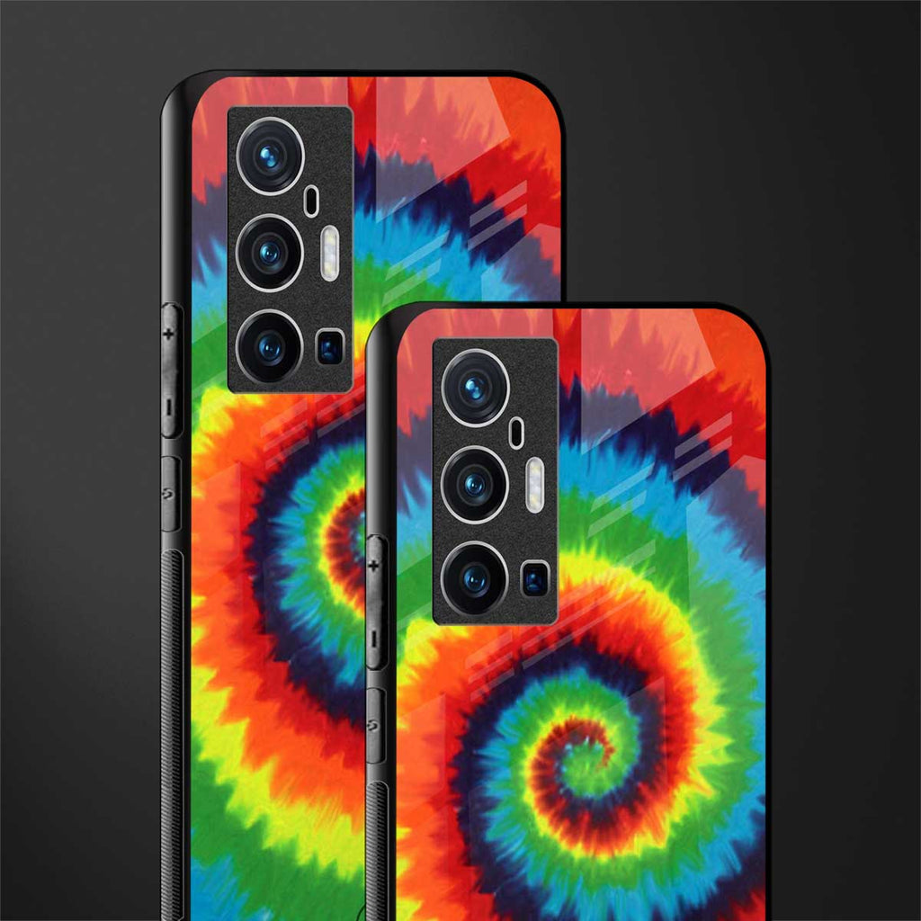 tie and dye glass case for vivo x70 pro plus image-2