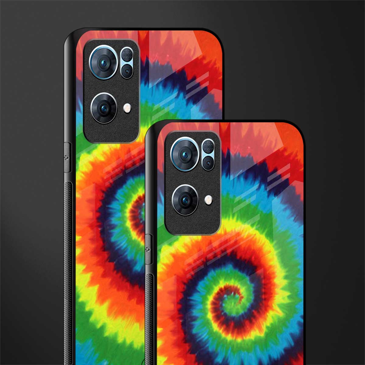 tie and dye glass case for oppo reno7 pro 5g image-2