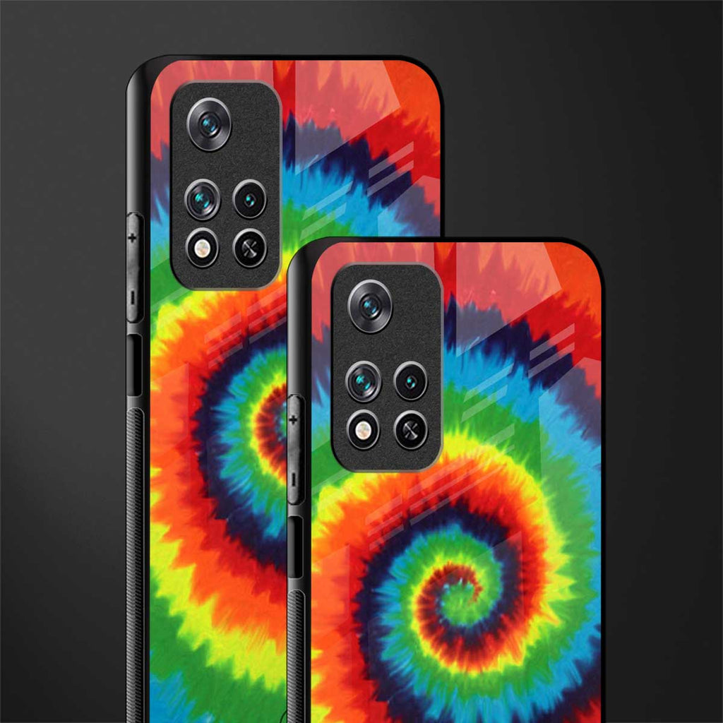 tie and dye glass case for xiaomi 11i 5g image-2