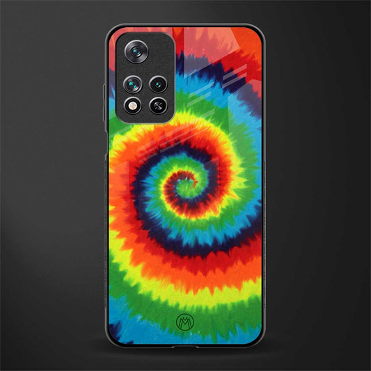 tie and dye glass case for poco m4 pro 5g image