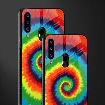 tie and dye glass case for samsung galaxy a20s image-2