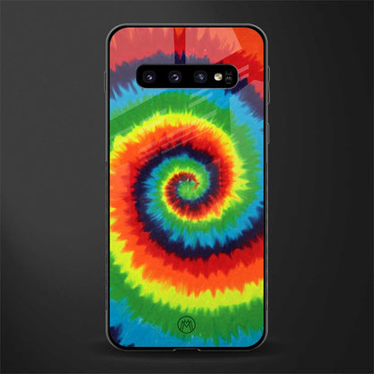 tie and dye glass case for samsung galaxy s10 plus image