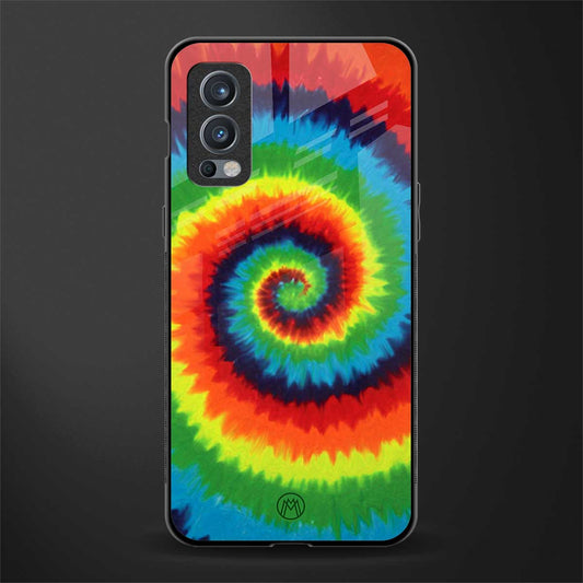 tie and dye glass case for oneplus nord 2 5g image