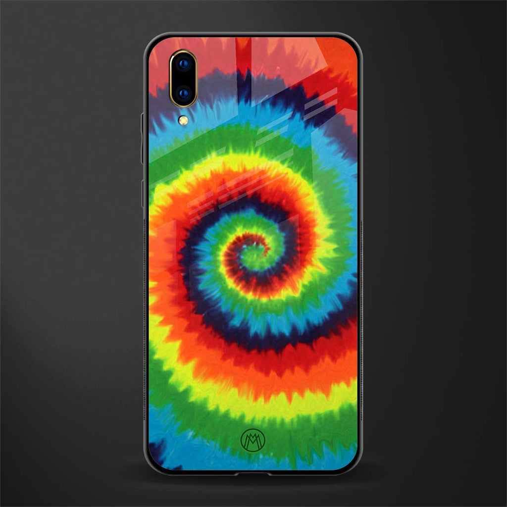 tie and dye glass case for vivo v11 pro image