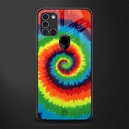 tie and dye glass case for samsung galaxy a21s image