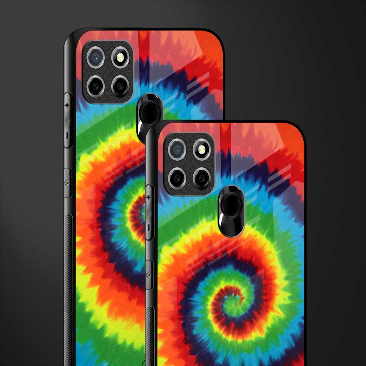 tie and dye glass case for realme narzo 30a image-2