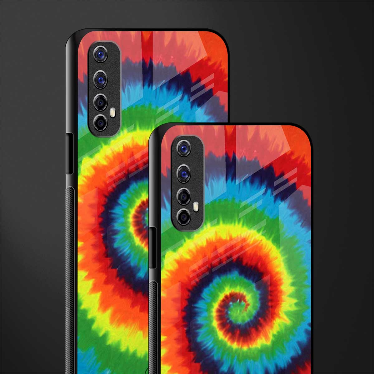 tie and dye glass case for realme 7 image-2