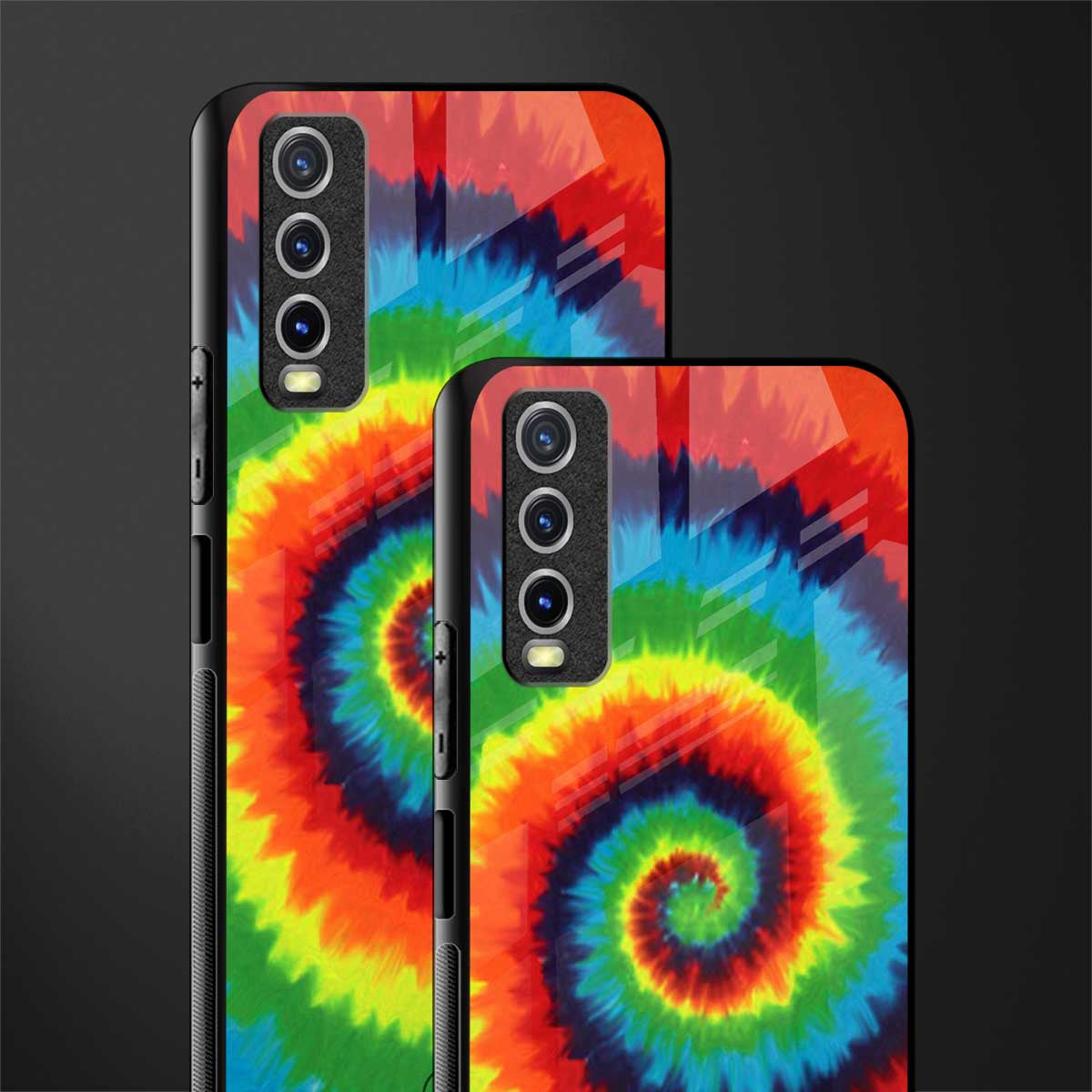 tie and dye glass case for vivo y12s image-2