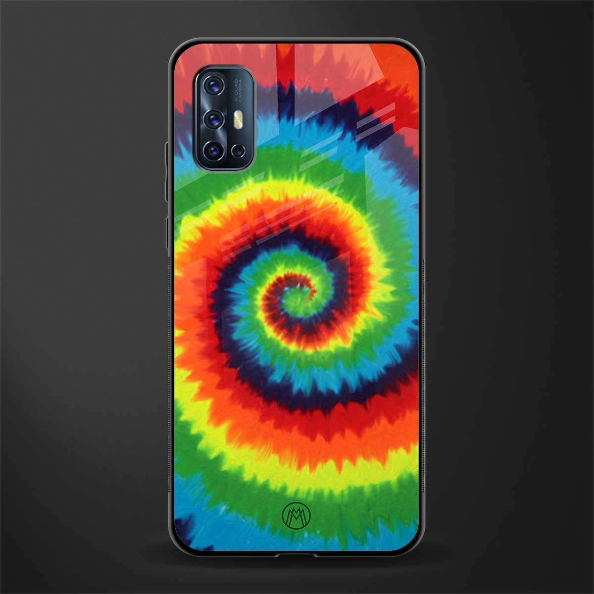 tie and dye glass case for vivo v17