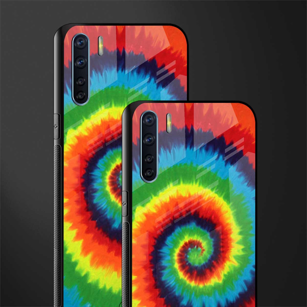 tie and dye glass case for oppo f15