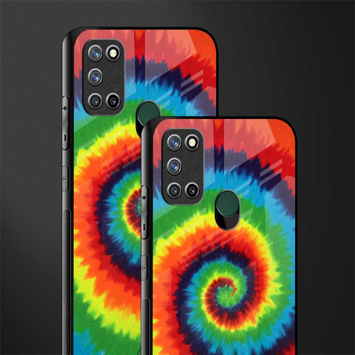 tie and dye glass case for realme 7i image-2