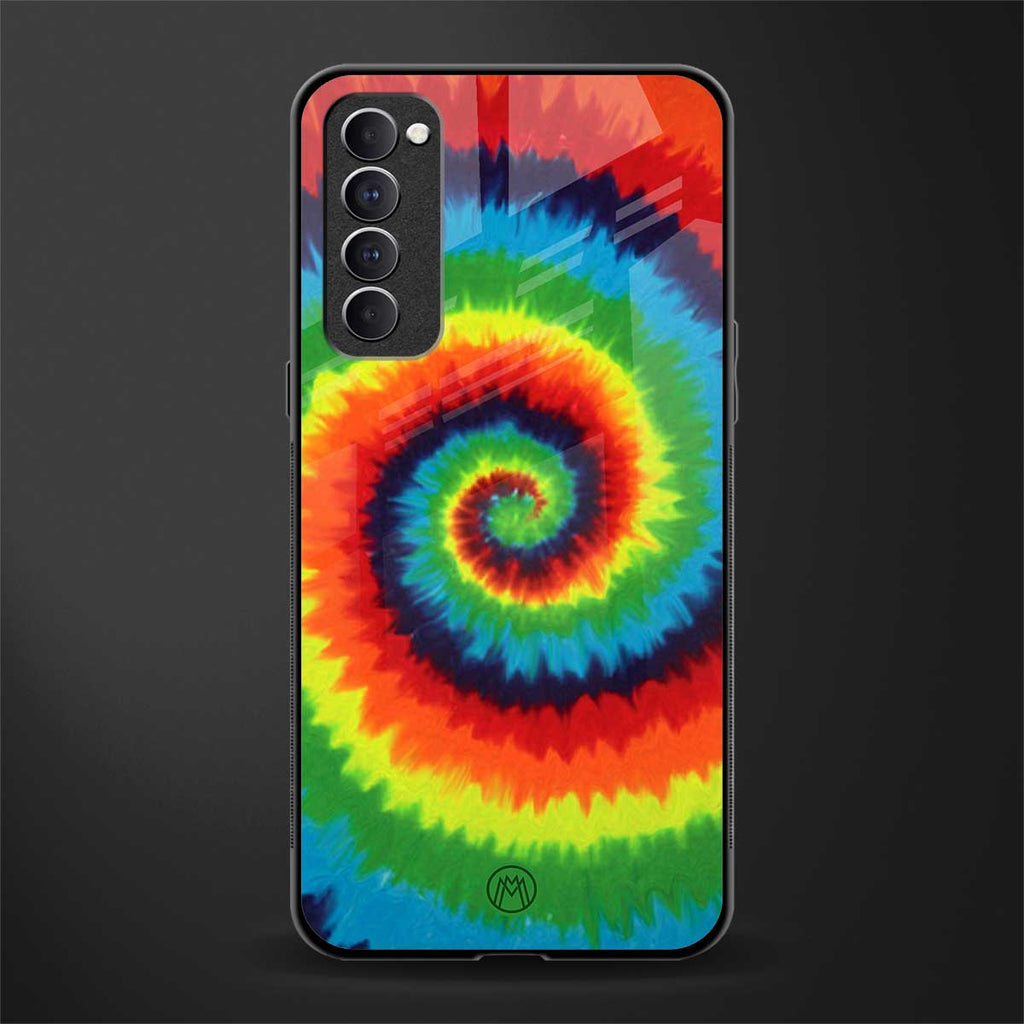 tie and dye glass case for oppo reno 4 pro image
