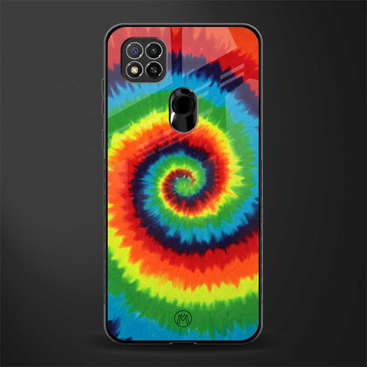 tie and dye glass case for redmi 9c image