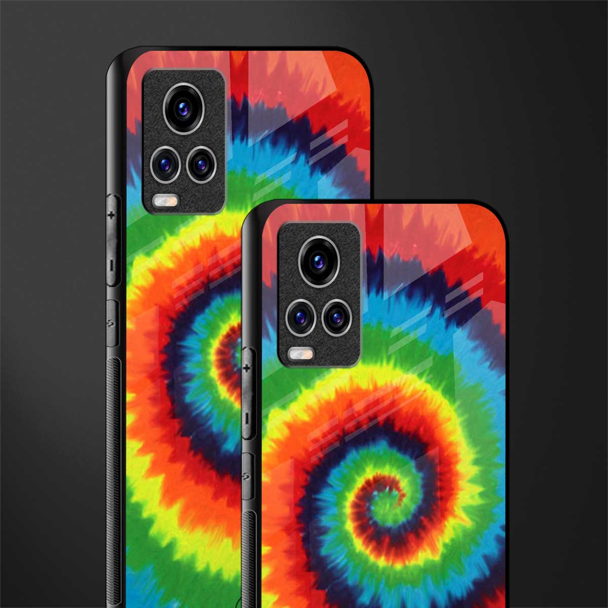tie and dye glass case for vivo v20 pro image-2