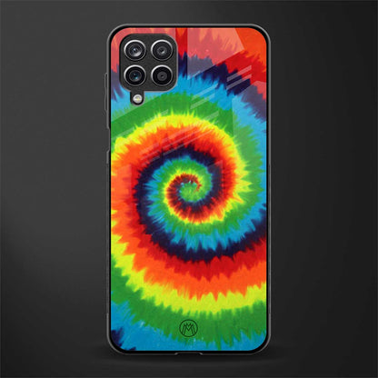 tie and dye glass case for samsung galaxy m12 image