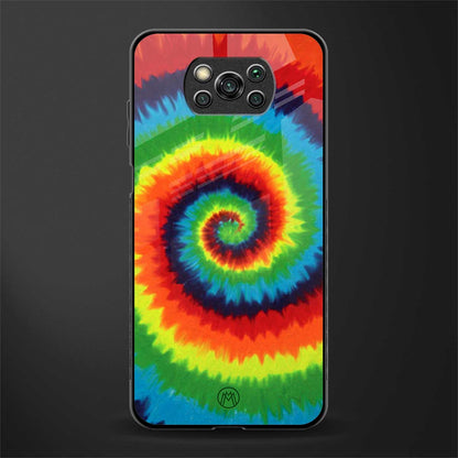tie and dye glass case for poco x3 pro image