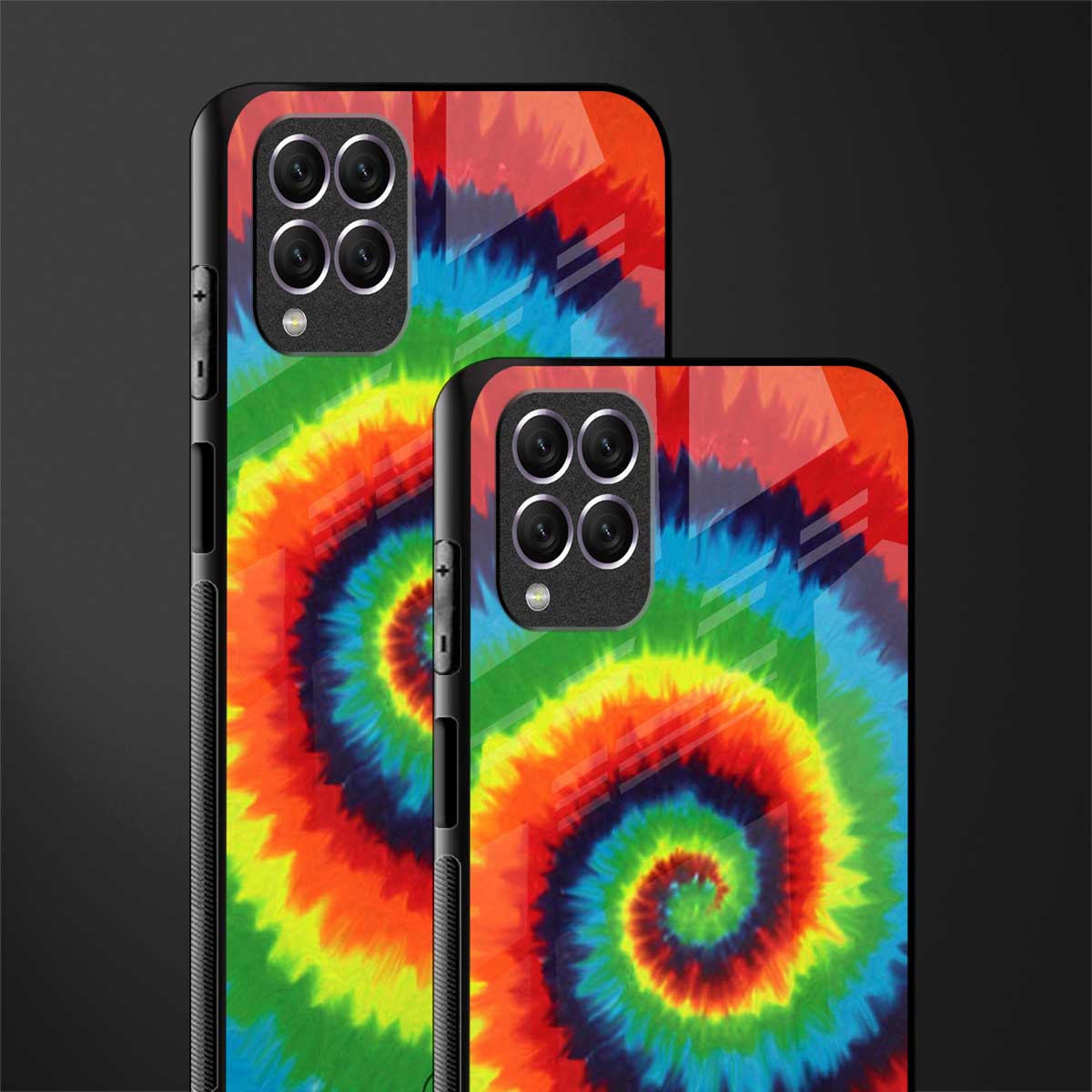 tie and dye glass case for samsung galaxy f62 image-2