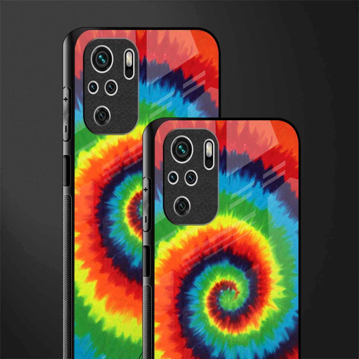 tie and dye glass case for redmi note 10 image-2