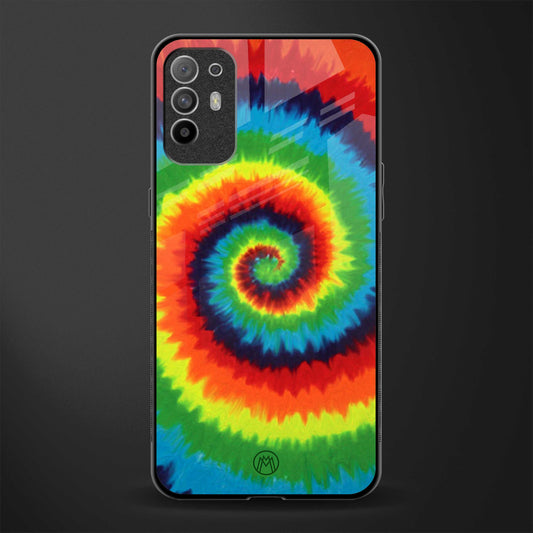 tie and dye glass case for oppo f19 pro plus image