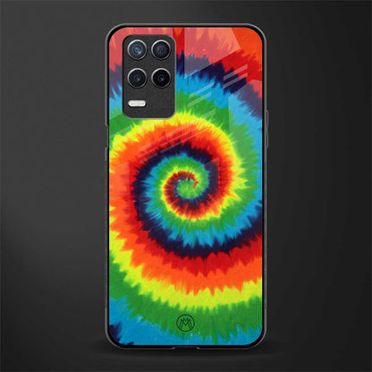 tie and dye glass case for realme narzo 30 5g image