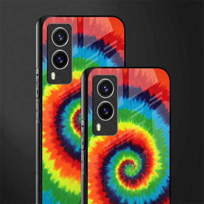 tie and dye glass case for vivo v21e 5g image-2