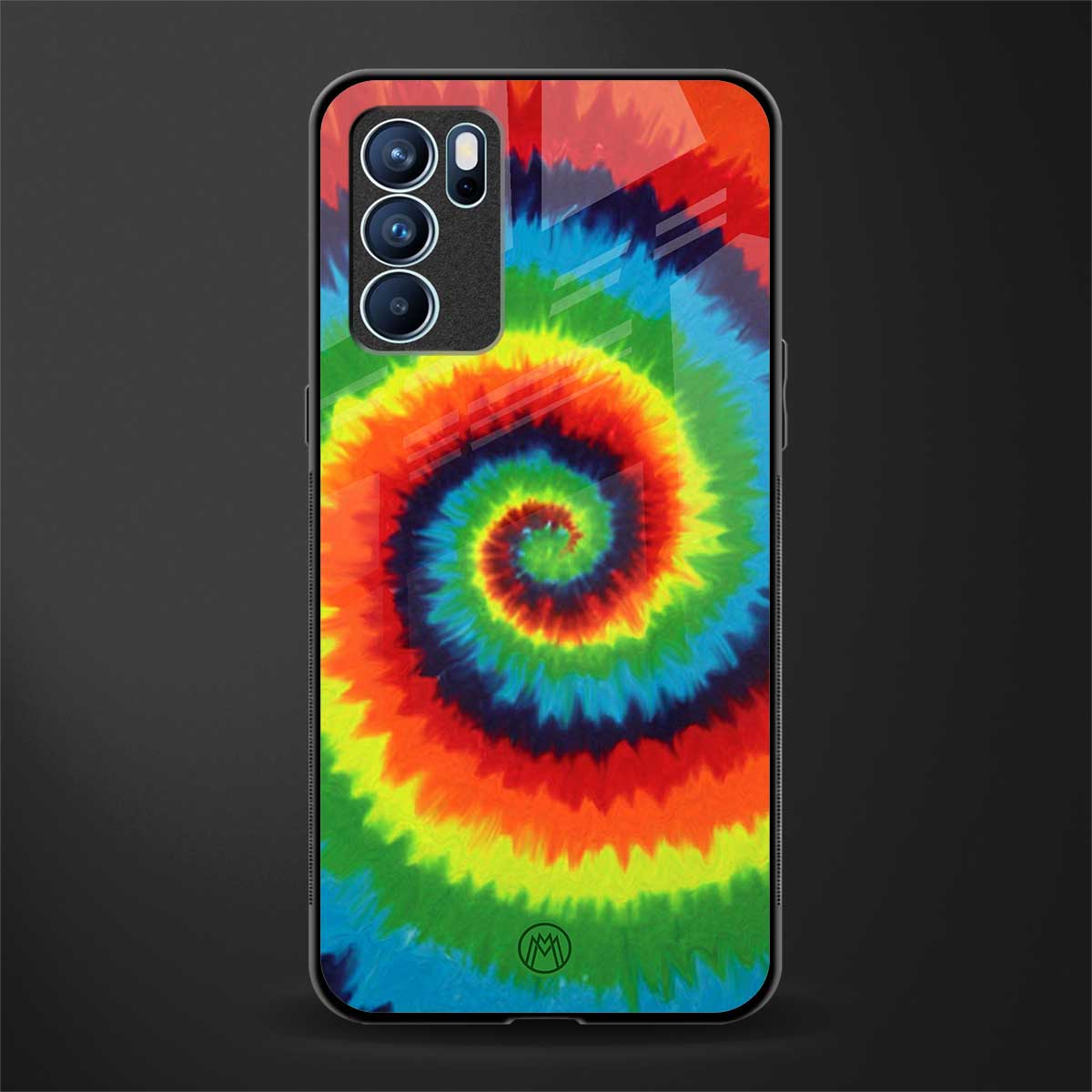 tie and dye glass case for oppo reno6 5g image