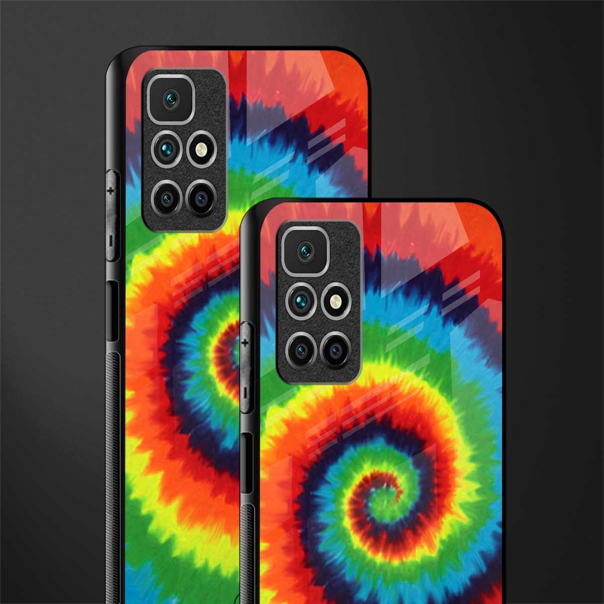 tie and dye glass case for redmi 10 prime image-2