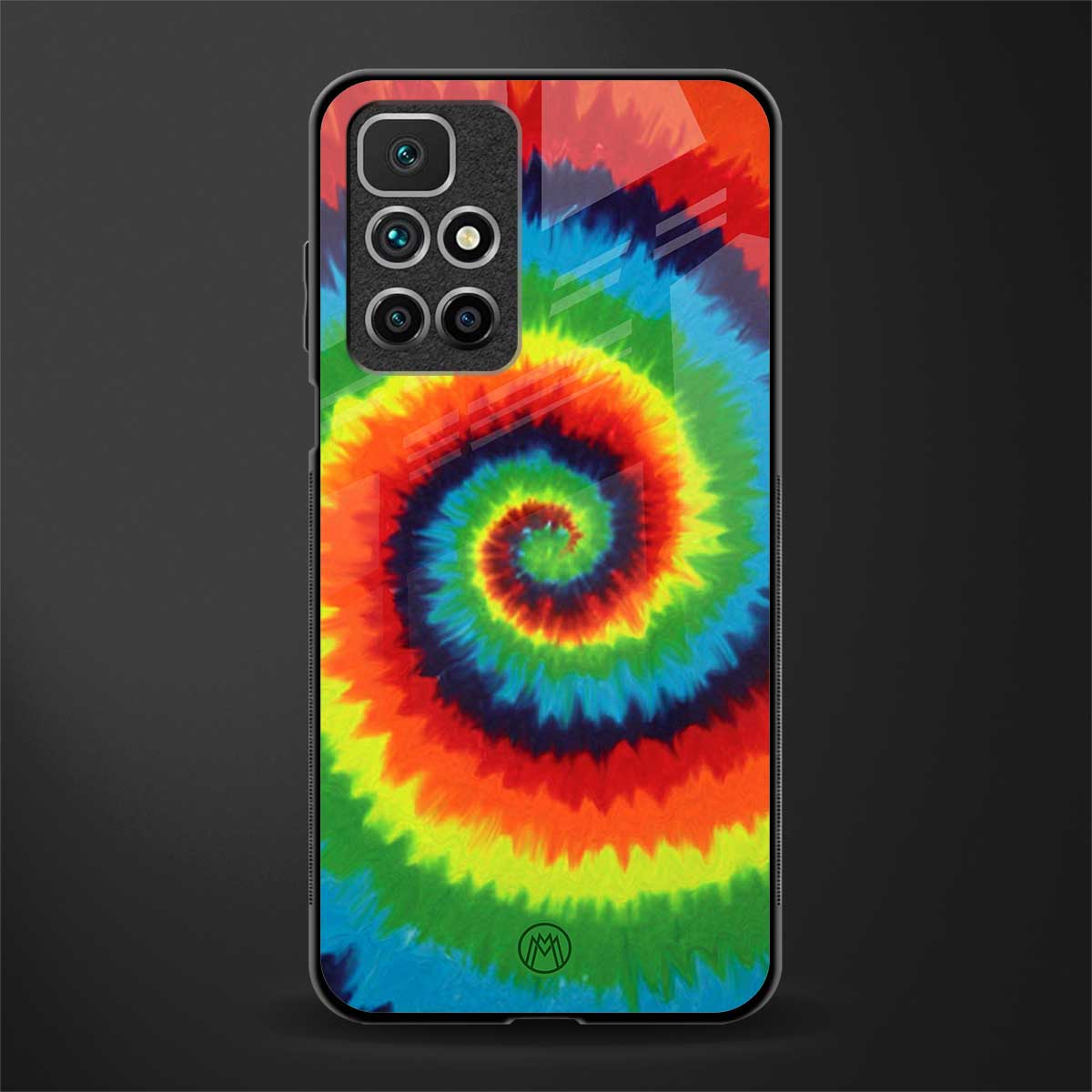 tie and dye glass case for redmi 10 prime image