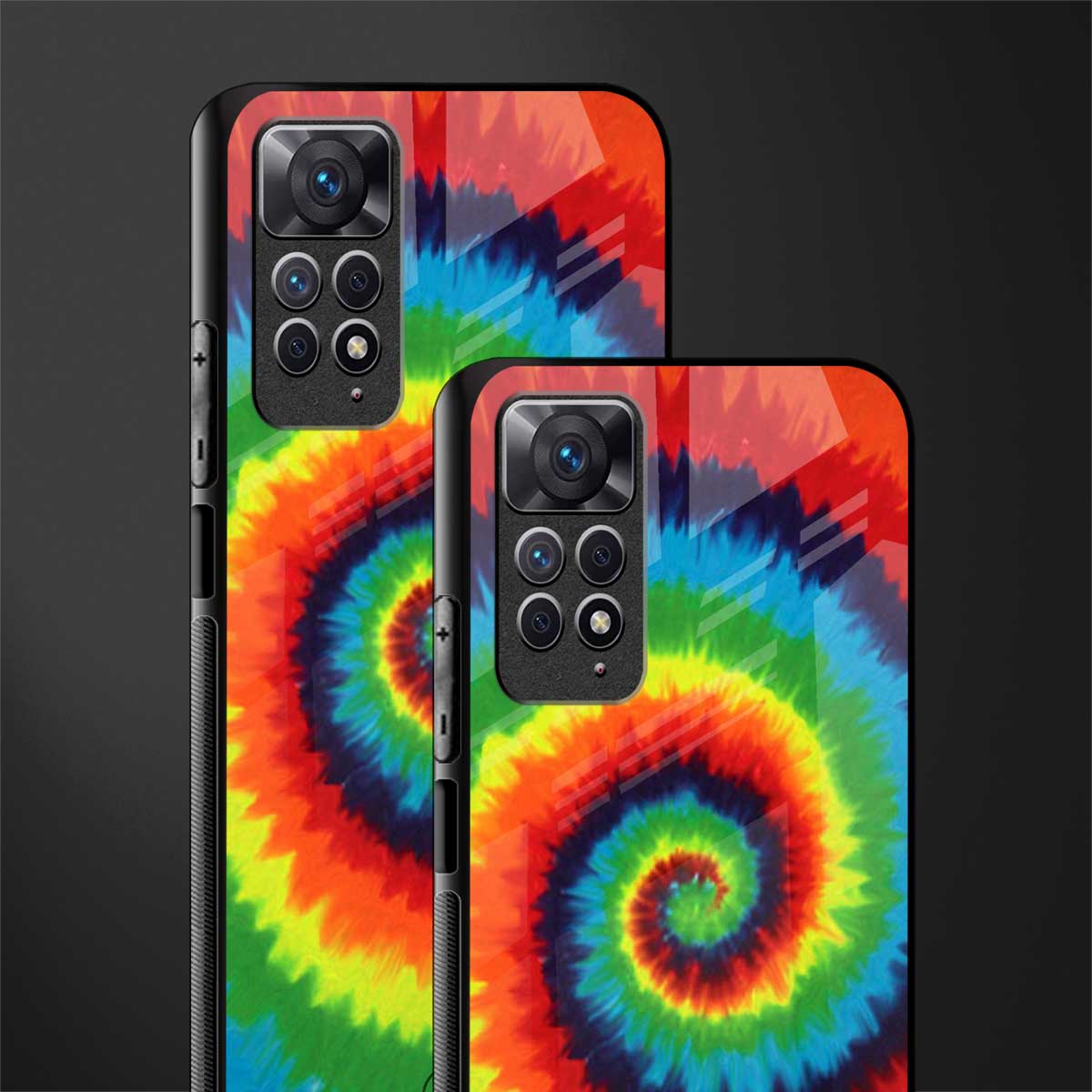 tie and dye back phone cover | glass case for redmi note 11 pro plus 4g/5g
