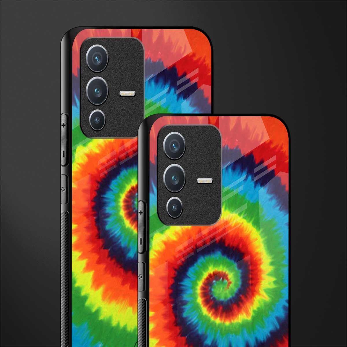 tie and dye glass case for vivo v23 5g image-2