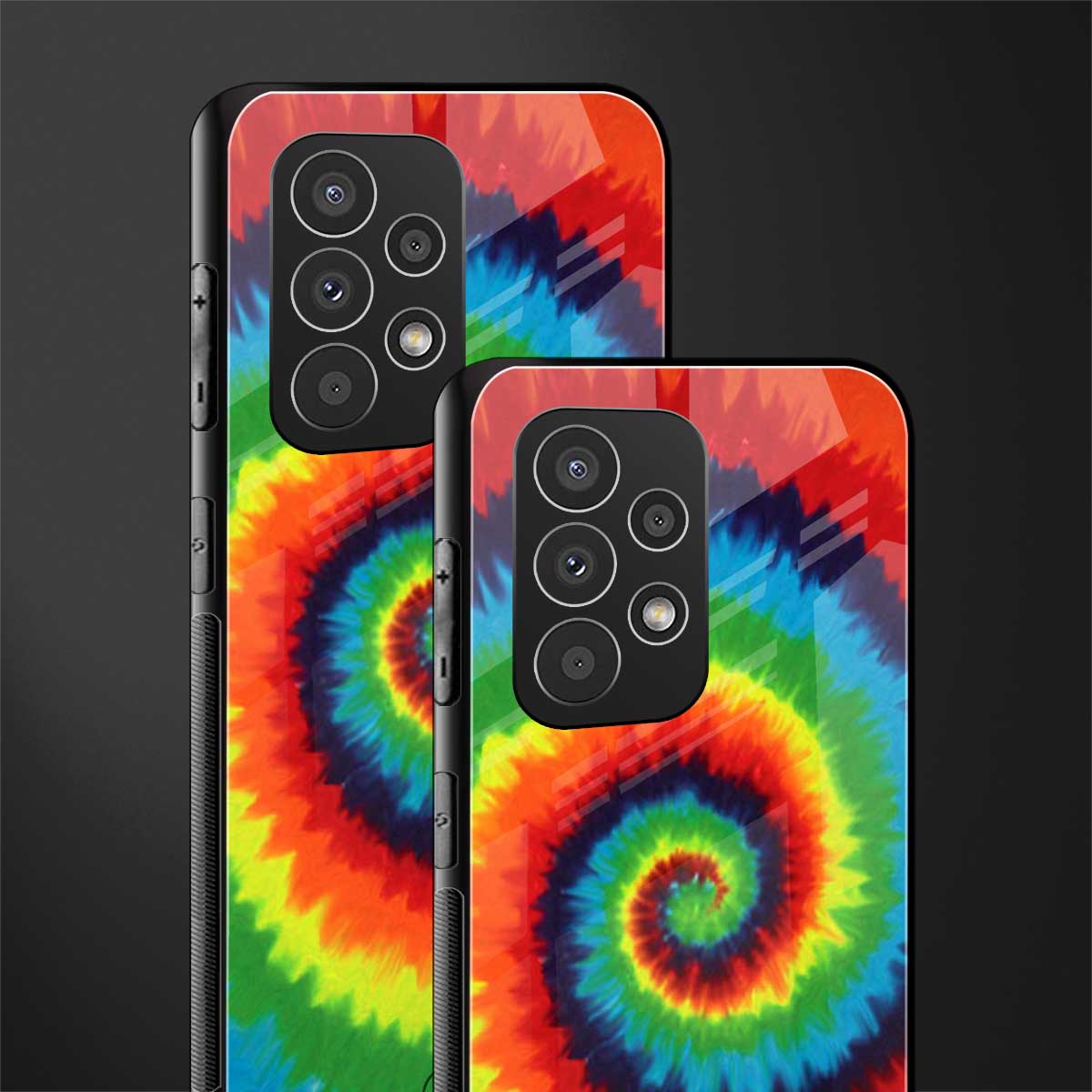 tie and dye back phone cover | glass case for samsung galaxy a73 5g