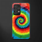 tie and dye back phone cover | glass case for samsung galaxy a73 5g