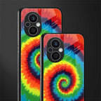 tie and dye back phone cover | glass case for oppo f21 pro 5g